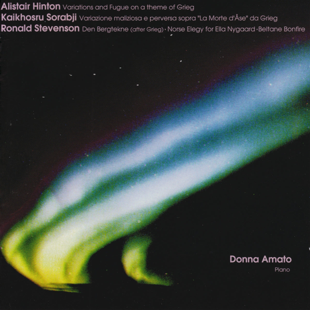 Donna Amato - Hinton, Sorabji & Stevenson: Piano Works Inspired by Grieg (CD)